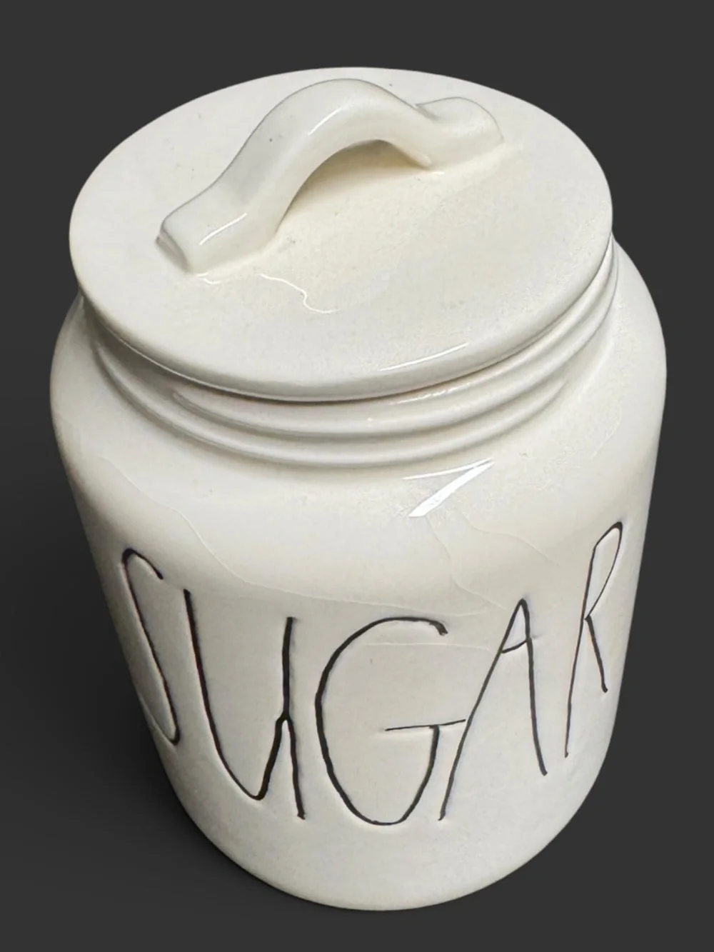 NOT FOR SALE - Rae Dunn Magenta SUGAR Ceramic Canister w/Lid